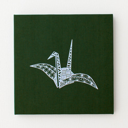 折り鶴のパネル M-608【17色】/白 ファブリックパネル 1枚目の画像