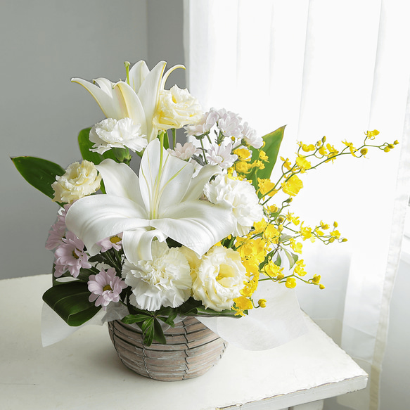 お供え花　仏花　クレマチスと百合アレンジ お供え花 仏花 クレマチスと百合アレンジ 【公式通販】