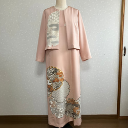 色留袖リメイクボレロ付き 　ワンピース 3789d4555bf46a80f469b38b4869ee