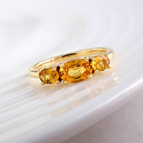 K18 シトリン リング K18 シトリン リング4.33g 金の指輪12 号 18金 K18