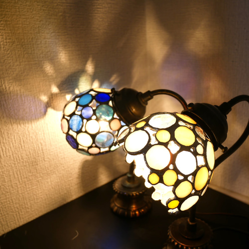 ヴィンテージ 】✴︎ステンドガラスシェードのランプ✴︎高級感の有る