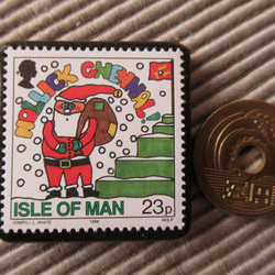 マン島　クリスマス切手ブローチ9166 3枚目の画像