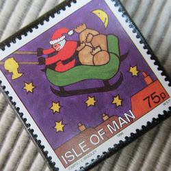 マン島　クリスマス切手ブローチ9168 2枚目の画像