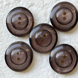 ドロップキャンディブラウン色レトロボタン(S) 5個 4枚目の画像