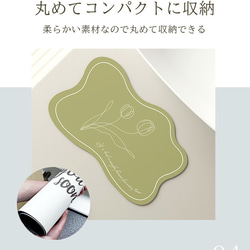 送料無料 花柄 珪藻土バスマット アスベスト検査済 ソフト 洗える 一人暮らし 超吸収 北欧 速乾 柔らか 浴室マット 7枚目の画像