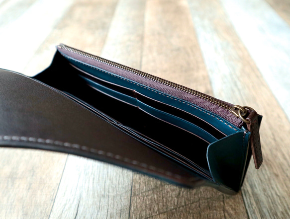 ねこまし様専用 ネコちゃんの長財布 カラーオーダー・おサカナ引手×2点 5枚目の画像