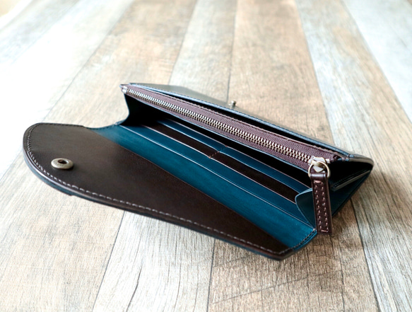 ねこまし様専用 ネコちゃんの長財布 カラーオーダー・おサカナ引手×2点 4枚目の画像