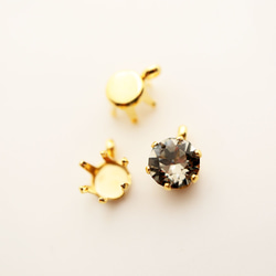 316L サージカルステンレス 6本爪 立て爪 石座 各種 3枚目の画像