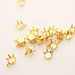 316L サージカルステンレス 6本爪 立て爪 石座 各種 7枚目の画像