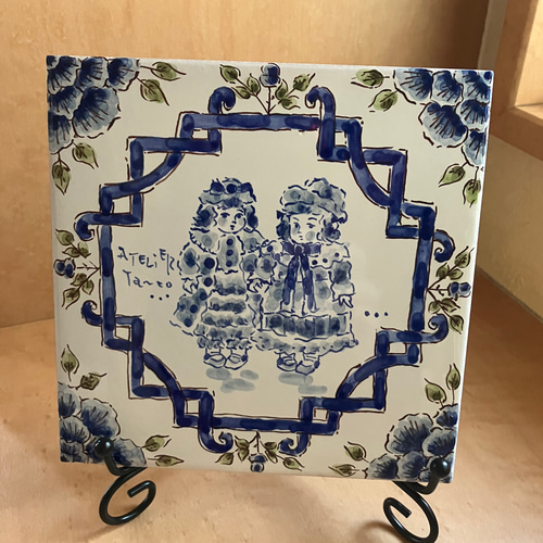 100％安い No3858 タイルアート 壁掛け スペイン 彫刻家 タイル