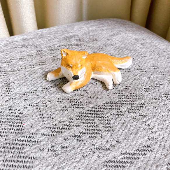 柴犬　ミニチュア　犬　フィギュア　置物　オブジェ　粘土 6枚目の画像