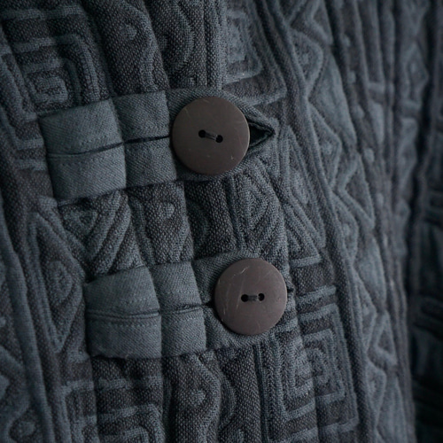 △廃盤△てるてるフードポンチョ/ブラック/三河木綿 コート