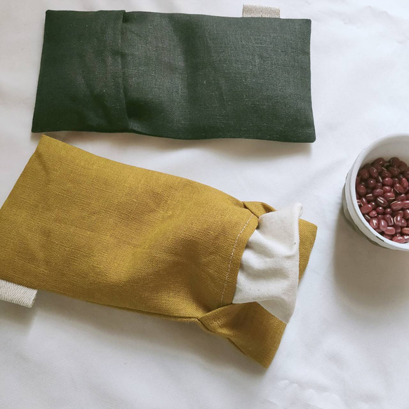 〈送料無料〉あずきカイロ　リネン　カバー付き　小豆　ちょっとしたプレゼント 5枚目の画像