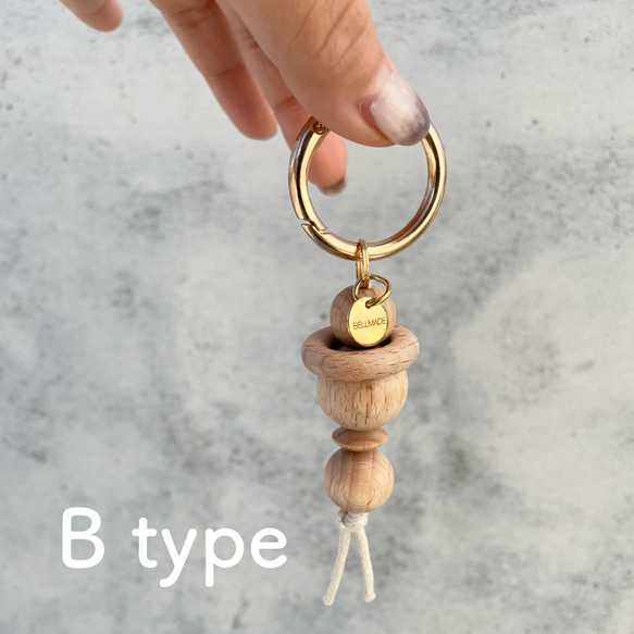 Wood beads keyholder 3枚目の画像