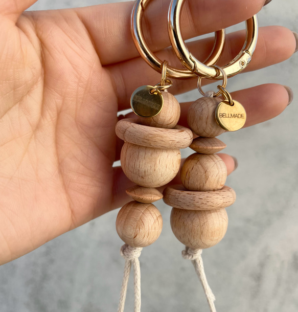 Wood beads keyholder 1枚目の画像