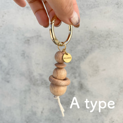 Wood beads keyholder 2枚目の画像