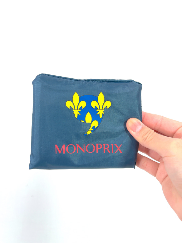 【MONOPRIX】モノプリーエコバッグ/ポケット一体型/ポケット付き/折りたたみ/フランス/パリ/簡単/軽い【即納】 2枚目の画像