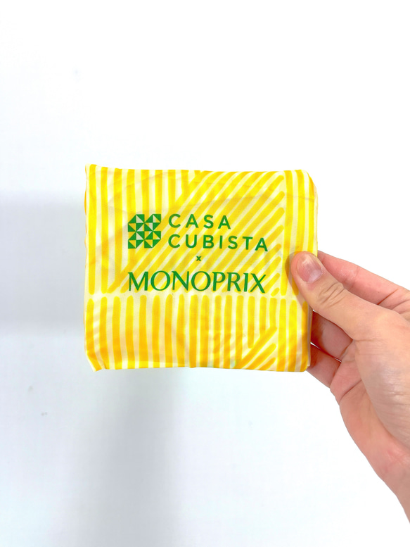 【MONOPRIX】モノプリーエコバッグ/ポケット一体型/ポケット付き/折りたたみ/フランス/パリ/簡単/軽い【即納】 2枚目の画像