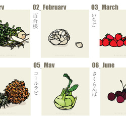 切絵カレンダー [2024、キッチンシリーズ]　A4アートセット　＊フレームオプション 3枚目の画像