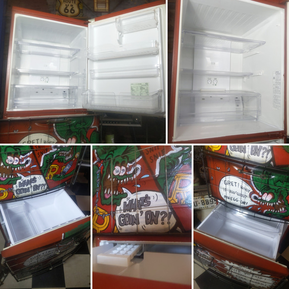 ラットフィンク ツールボックス 冷凍冷蔵庫（改）隠し金庫 #ガレージ雑貨 #工具入れ #アメリカンヴィンテージ部屋 10枚目の画像