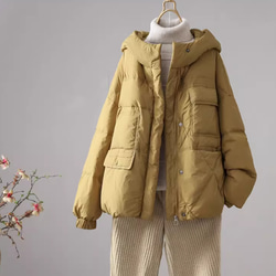 冬 暖かい.90％短いダウンジャケット 厚手のコート 4色 1枚目の画像