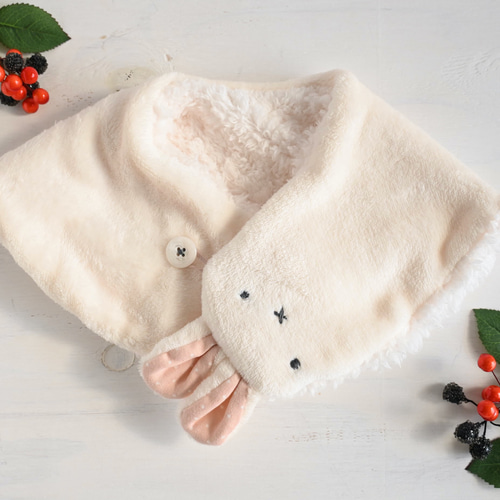 ぬっくぬく部屋用ネックウォーマー うさぎ（ホワイト） ネック