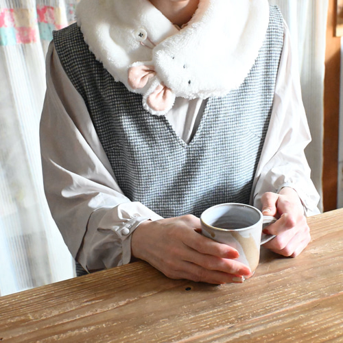 ぬっくぬく部屋用ネックウォーマー うさぎ（ホワイト） ネック