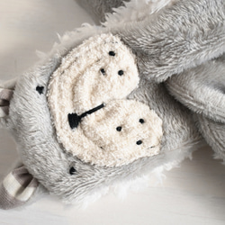 ぬっくぬくネックウォーマー　キッズ〜大人マフラー（グレーブルドッグ） 2枚目の画像