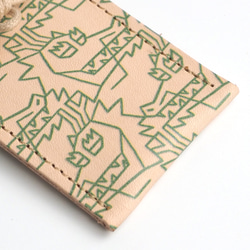 【Creema限定 新春福袋】ラウンドコンパクト財布 + お守り袋（リュウ） 辰 龍 干支 牛革 10枚目の画像