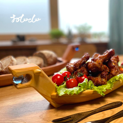 海賊船 船盛 木製皿（ブラウンカラー） 中皿 おじこじ制作室 通販