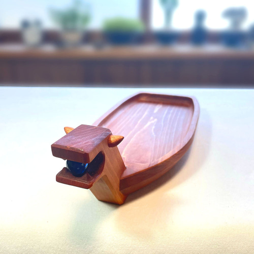 海賊船 船盛 木製皿（ブラウンカラー） 中皿 おじこじ制作室 通販