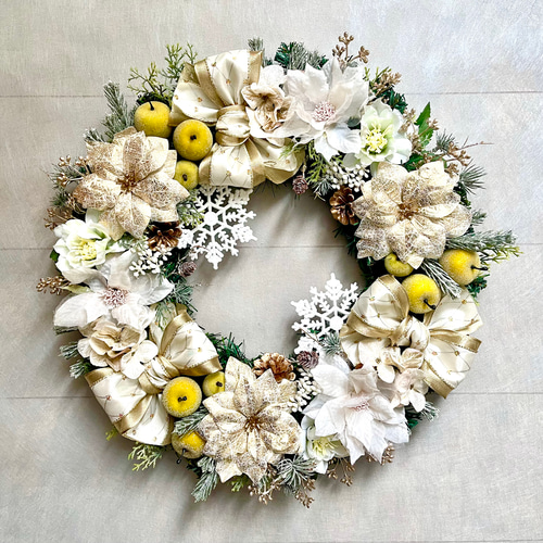 No.xmas-14471/大型クリスマスリース23-(9) 42cm/アーティフィシャル  