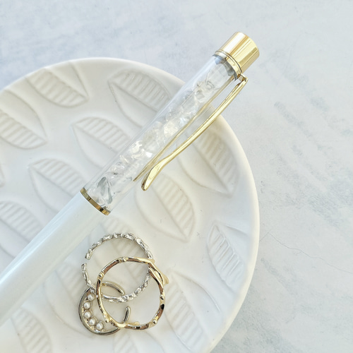 noel」水晶 クォーツ 天然石 ボールペン ギフト プレゼント 文房具