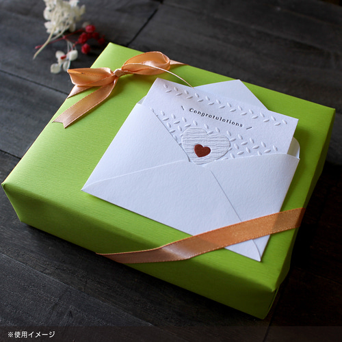 メッセージカード ミニサイズ 【封筒・中紙付】 お祝い用
