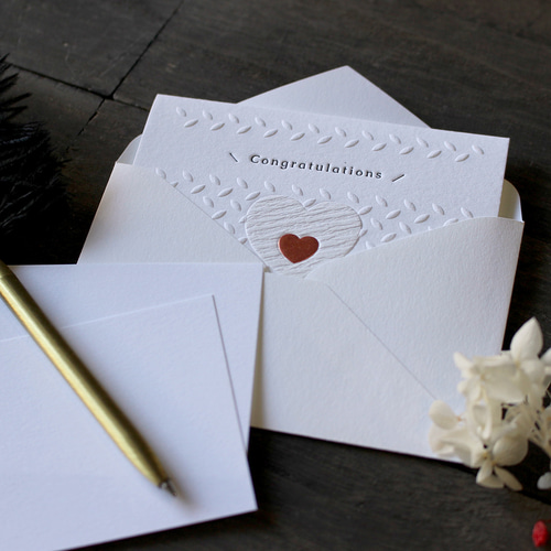 メッセージカード ミニサイズ 【封筒・中紙付】 お祝い用・おめでとう