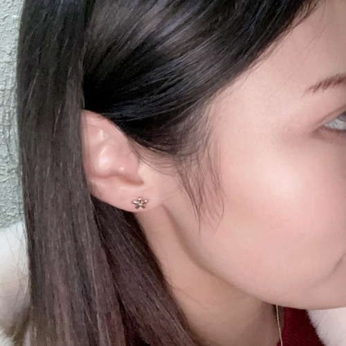 k10 さくら ピアス/ピンクゴールド 片耳用/セカンドピアス つけ