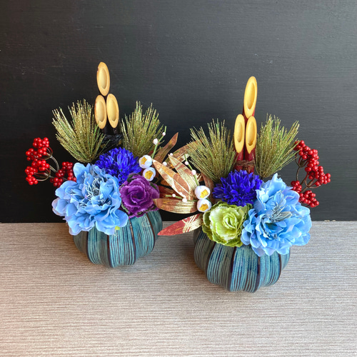 門松 白 お正月飾り ナチュラルカラー ブルー モダン門松 大人 お洒落 特大 門松 白 お正月飾り ナチュラルカラー ブルー モダン門松 大人 お洒落