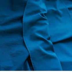 きれいめ色　コットンのVネックジャンパースカート　ポケット付き【春秋】ブルー 9枚目の画像