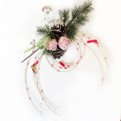 お正月飾り松ともち花のリース NYP-17 3枚目の画像
