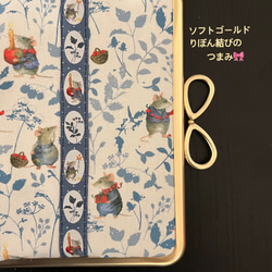 德國進口布料 acufactum * 扣式書本封面 * 也可用作 Hobonichi 筆記本封面 * 蠟燭、蘋果和老鼠 * SG 第4張的照片