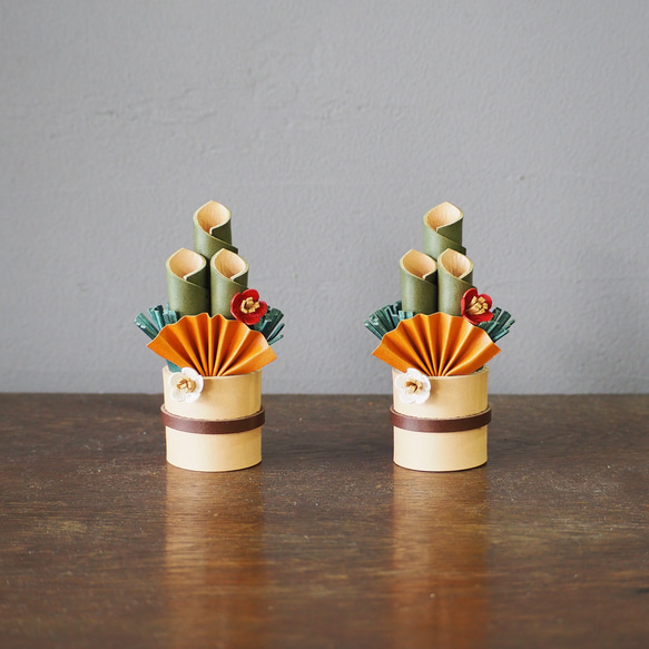 本革で出来たミニ門松 1個売り その他置物 bristlegrass 通販 16983113