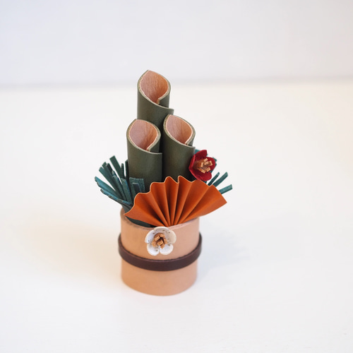 本革で出来たミニ門松 1個売り その他置物 bristlegrass 通販 16983113