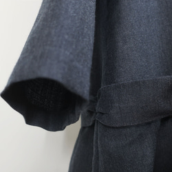 成人裝腰部絲帶❣️外套連身裙（灰色/羊毛） 第14張的照片