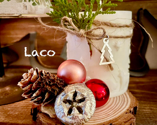 切り株風キャンドル大と小 切り株風キャンドル大と小