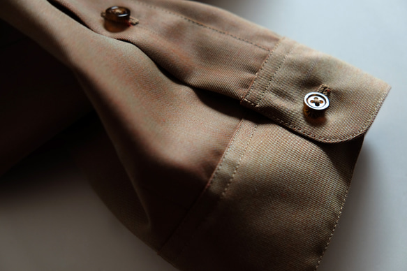 シャツ袖４ポケットパンツ / サンクロスウール 【玉虫色】/ shirt sleeve pants / wool 10枚目の画像