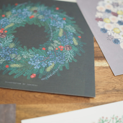 クリスマス ポストカード5枚セット ⁂すぐに飾れるフレームセット⁂ 9枚目の画像