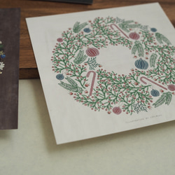 クリスマス ポストカード5枚セット ⁂すぐに飾れるフレームセット⁂ 6枚目の画像