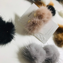 【ブラックフライデー対象商品】❁⃘*.ﾟ人気ふわもこミンクファーピアス／イヤリング 6枚目の画像
