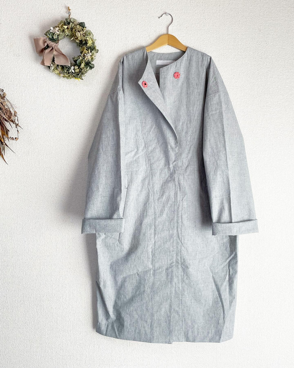 期間限定SALE！（Hjärta） バフクロス　HAORI  grey  遠州織物 2枚目の画像