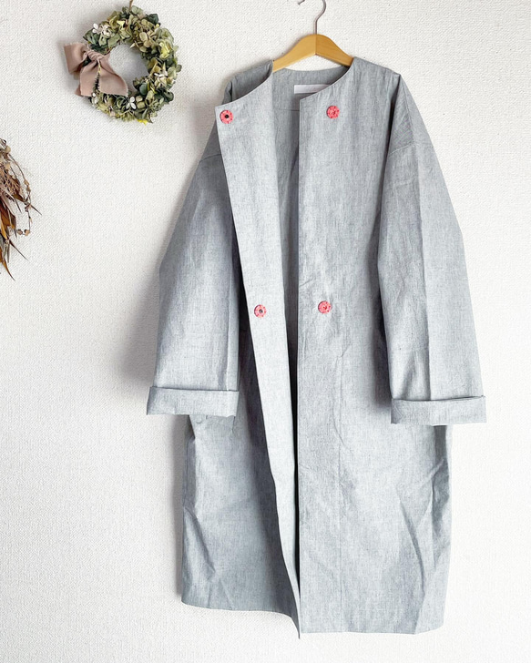 期間限定SALE！（Hjärta） バフクロス　HAORI  grey  遠州織物 1枚目の画像